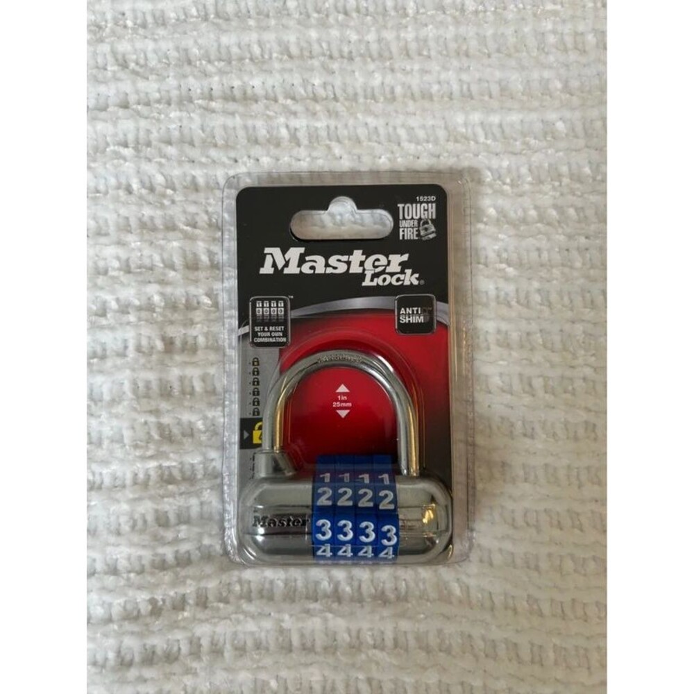New Master Lock 1523D 4 Digit Resettable Combination Padlock